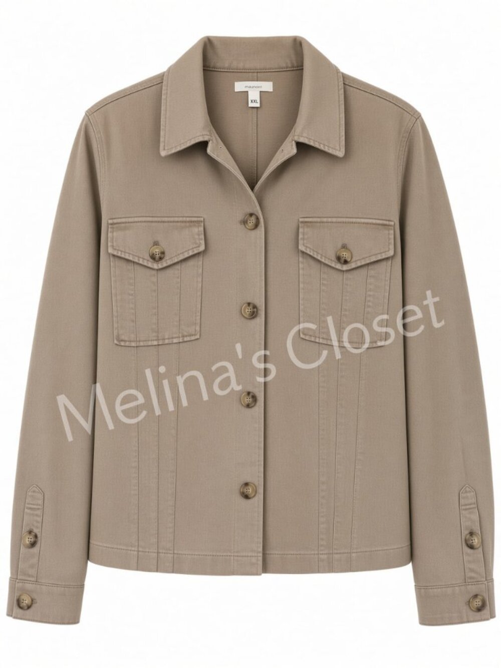 Maurices Khaki Button-Front Jacket – XXL NWOT